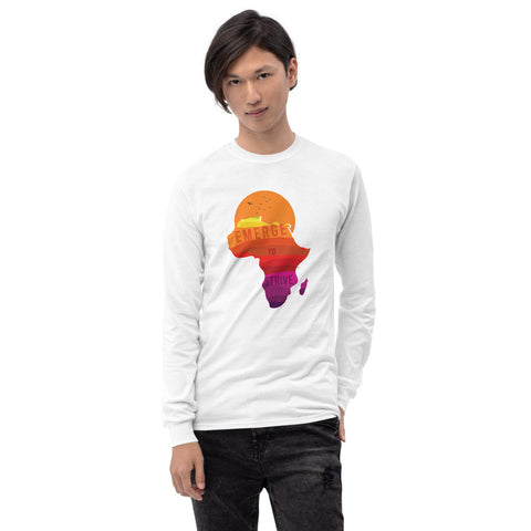 Teesafrique Strive To Emerge Print Men’s Long Sleeve Tee