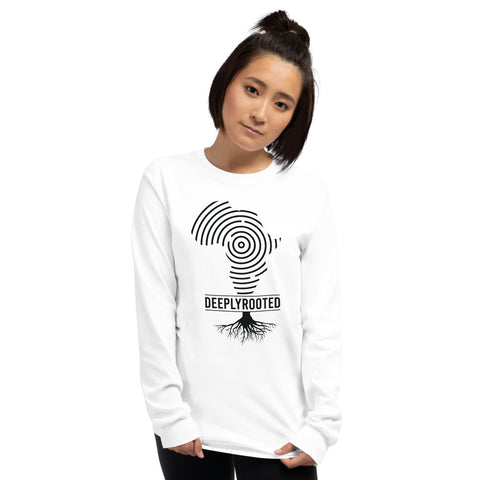 Teesafrique Deeply Rooted Print Women's Long Sleeve Tee