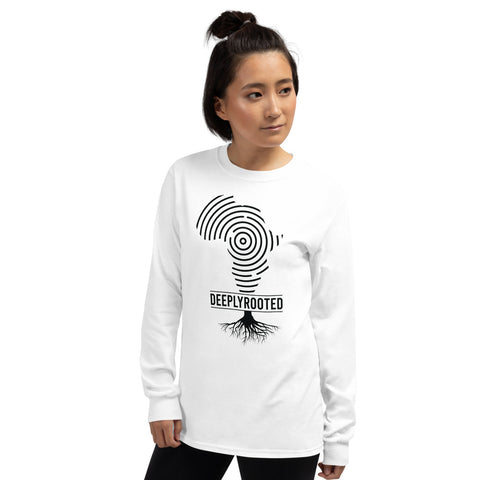 Teesafrique Deeply Rooted Print Women's Long Sleeve Tee