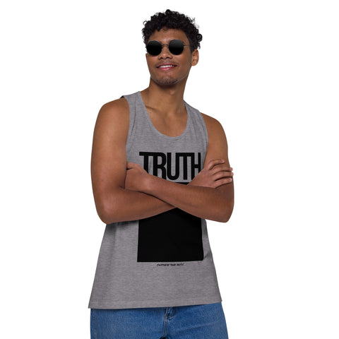 Teesafrique Sustainable Truth Outside the box Statement Men’s premium tank top