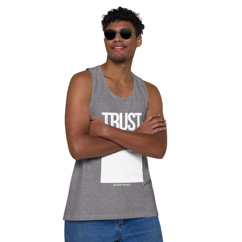 Teesafrique Sustainable Trust Outside the box Statement Men’s premium tank top