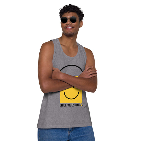 Teesafrique Sustainable Chill Vibes only emoji Statement Men’s premium tank top