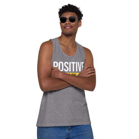 Teesafrique Sustainable Positive Vibes Only Statement. Men’s premium tank top