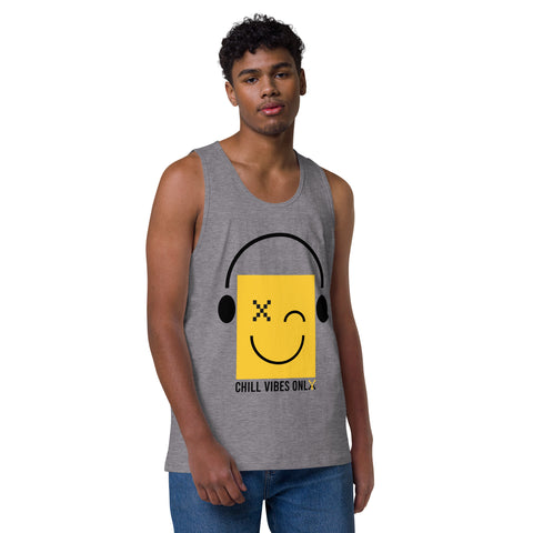 Teesafrique Sustainable Chill Vibes only emoji Statement Men’s premium tank top