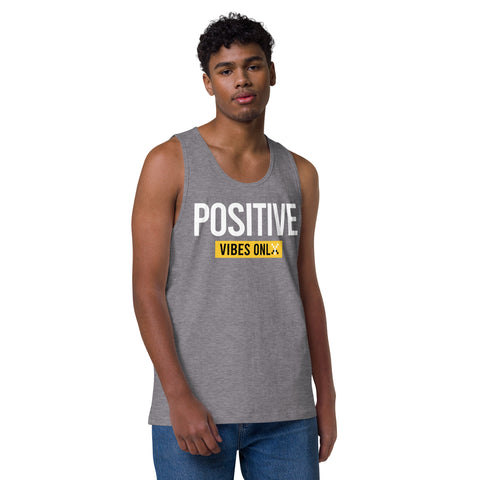 Teesafrique Sustainable Positive Vibes Only Statement. Men’s premium tank top