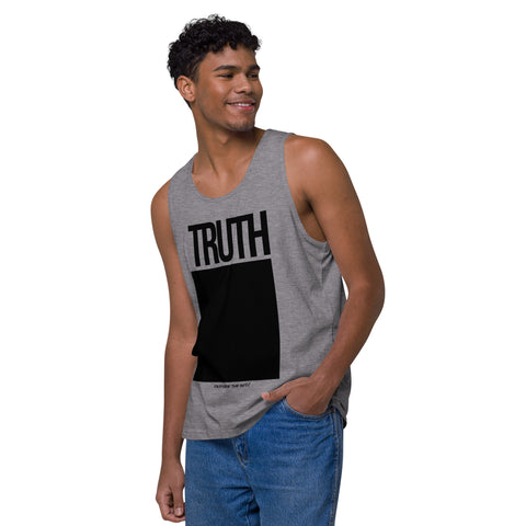 Teesafrique Sustainable Truth Outside the box Statement Men’s premium tank top