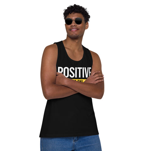 Teesafrique Sustainable Positive Vibes Only Statement. Men’s premium tank top
