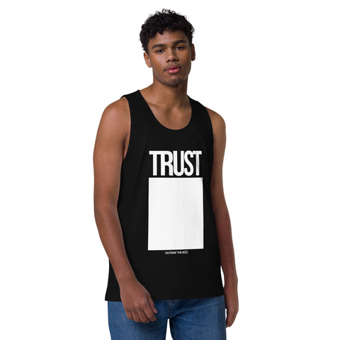 Teesafrique Sustainable Trust Outside the box Statement Men’s premium tank top