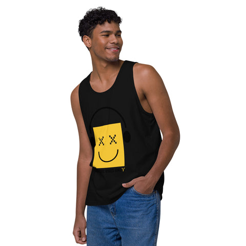 Teesafrique Sustainable Positive Vibes only emoji Statement Men’s premium tank top