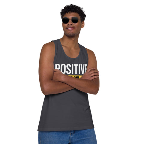 Teesafrique Sustainable Positive Vibes Only Statement. Men’s premium tank top