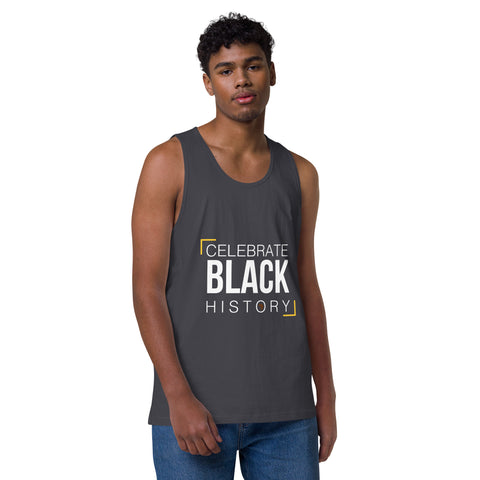 Teesafrique Sustainable Celebrate Black History Statement piece bL Men’s premium tank top