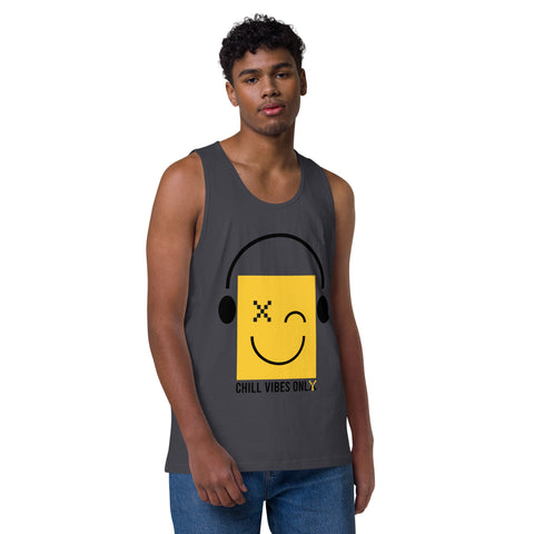 Teesafrique Sustainable Chill Vibes only emoji Statement Men’s premium tank top