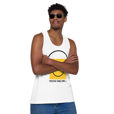Teesafrique Sustainable Positive Vibes only emoji Statement Men’s premium tank top