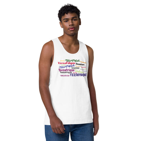 Teesafrique Sustainable Graffiti Colored Graphic Logos Men’s tank top