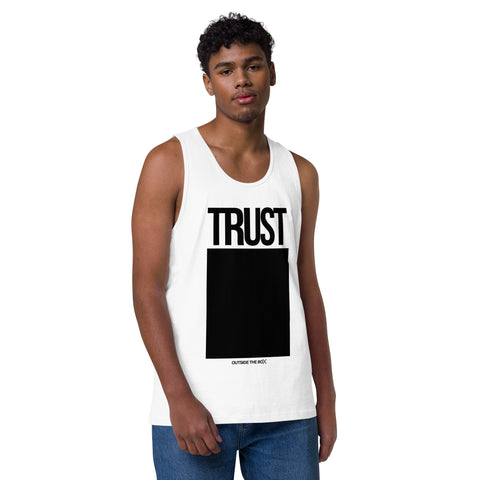 Teesafrique Sustainable Trust Outside the box Statement Men’s premium tank top