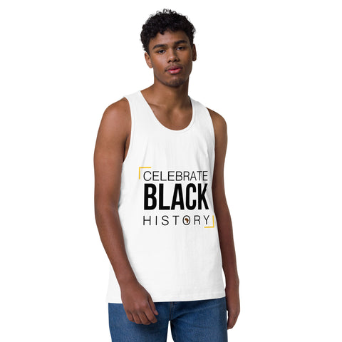 Teesafrique Sustainable Celebrate Black History Statement piece bL Men’s premium tank top