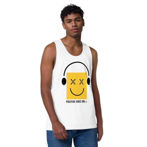 Teesafrique Sustainable Positive Vibes only emoji Statement Men’s premium tank top