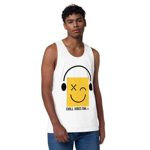 Teesafrique Sustainable Chill Vibes only emoji Statement Men’s premium tank top