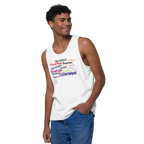 Teesafrique Sustainable Graffiti Colored Graphic Logos Men’s tank top