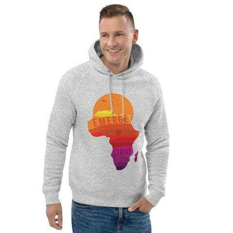 Teesafrique Sustainable Unisex Strive To Emerge Print Hoodie