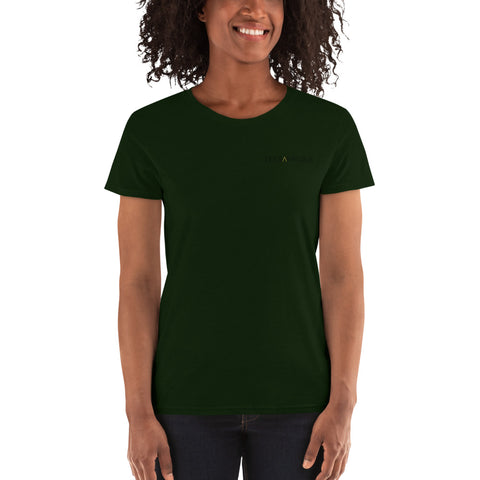 Teesafrique Classic Small Script Logo Print Women's Tee