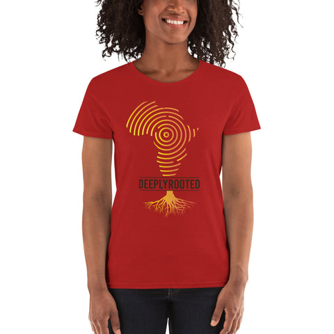 Teesafrique Classic Deeply Rooted Print Women's Tee