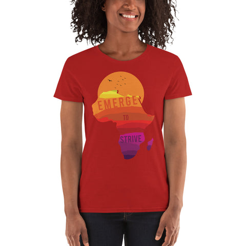 Teesafrique Strive To Emerge Print Women's Tee
