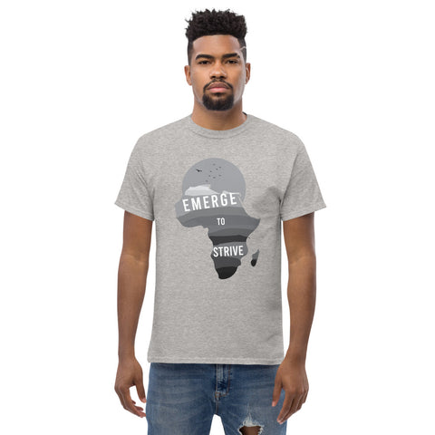Teesafrique Strive To Emerge B/W Print Men's Tee