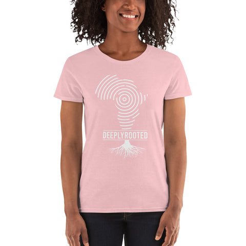 Teesafrique Classic Deeply Rooted Print Women's Tee