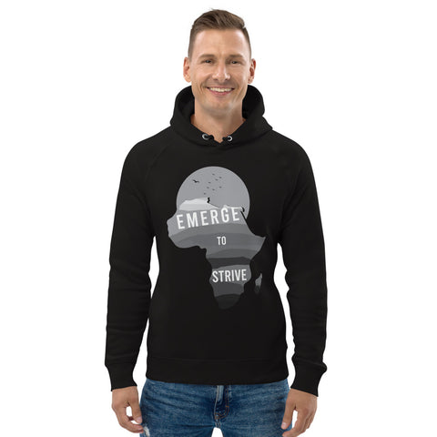 Teesafrique Sustainable Unisex Strive To Emerge Logo Print Hoodie