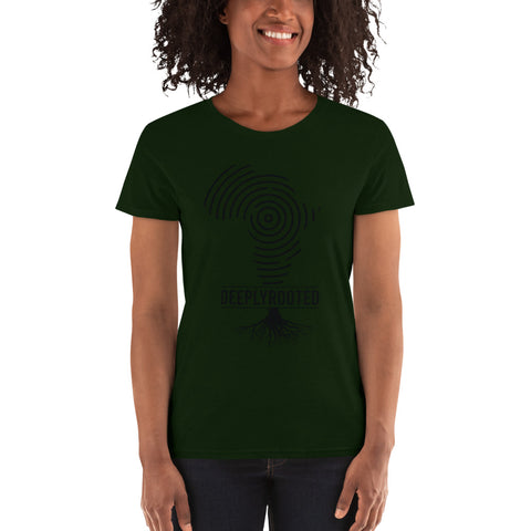 Teesafrique Classic Deeply Rooted Print Women's Tee