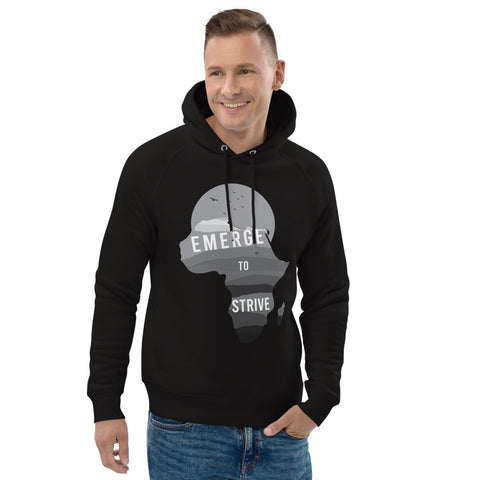 Teesafrique Sustainable Unisex Strive To Emerge Logo Print Hoodie