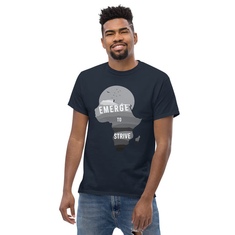 Teesafrique Strive To Emerge B/W Print Men's Tee
