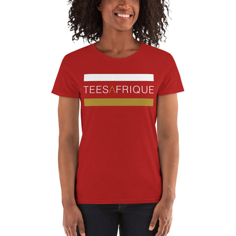 Teesafrique Classic Band Script Logo Print Women's Tee