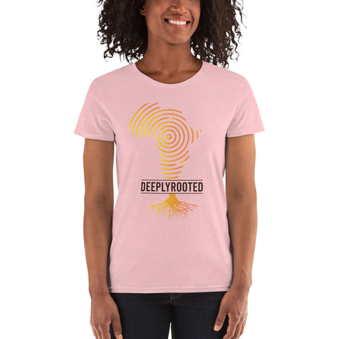 Teesafrique Classic Deeply Rooted Print Women's Tee
