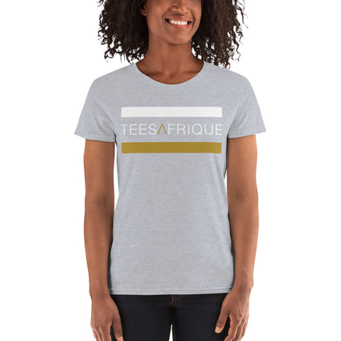 Teesafrique Classic Band Script Logo Print Women's Tee