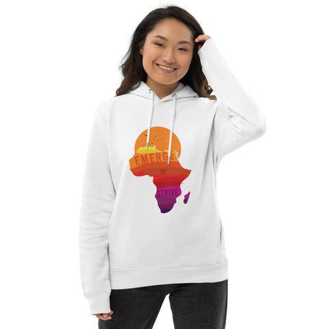 Teesafrique Sustainable Unisex Strive To Emerge Print Hoodie