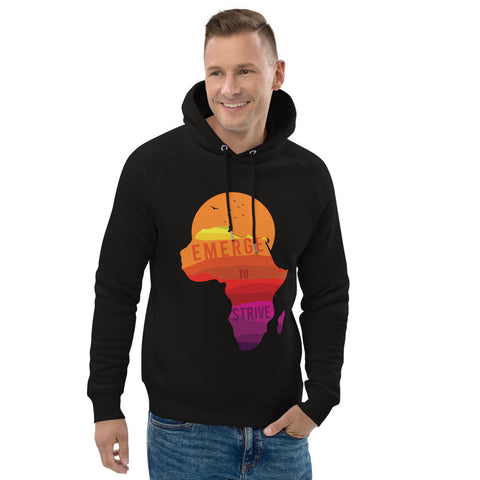 Teesafrique Sustainable Unisex Strive To Emerge Print Hoodie