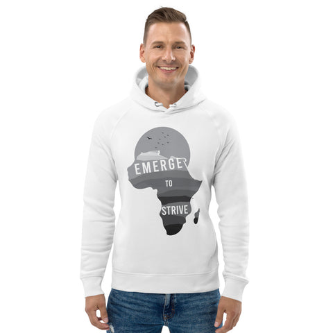 Teesafrique Sustainable Unisex Strive To Emerge Logo Print Hoodie