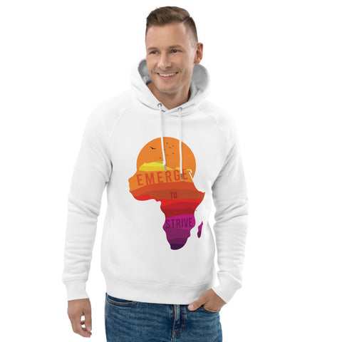 Teesafrique Sustainable Unisex Strive To Emerge Print Hoodie