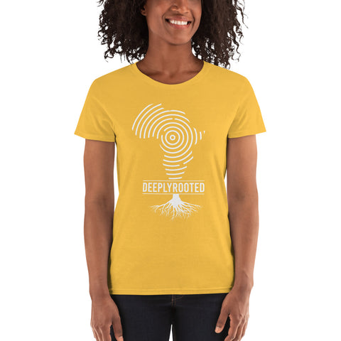 Teesafrique Classic Deeply Rooted Print Women's Tee