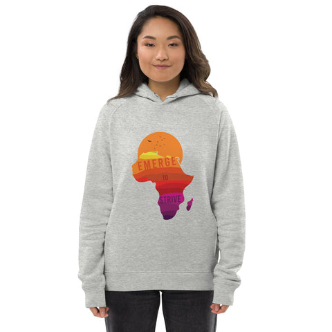 Teesafrique Sustainable Unisex Strive To Emerge Print Hoodie