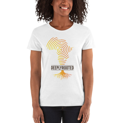 Teesafrique Classic Deeply Rooted Print Women's Tee