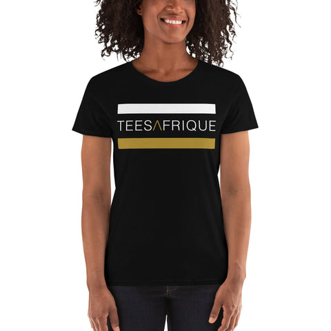 Teesafrique Classic Band Script Logo Print Women's Tee