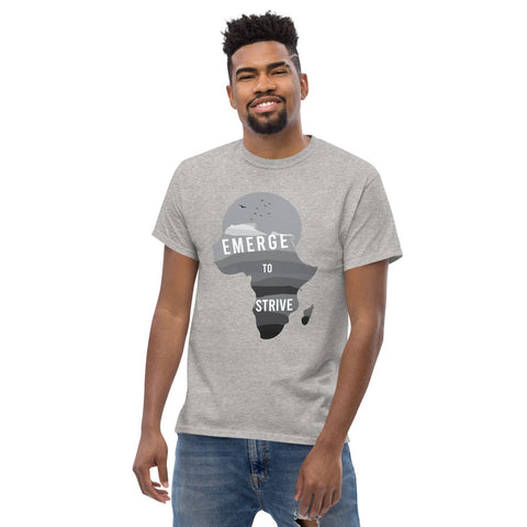 Teesafrique Strive To Emerge B/W Print Men's Tee