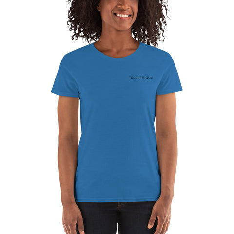 Teesafrique Classic Small Script Logo Print Women's Tee