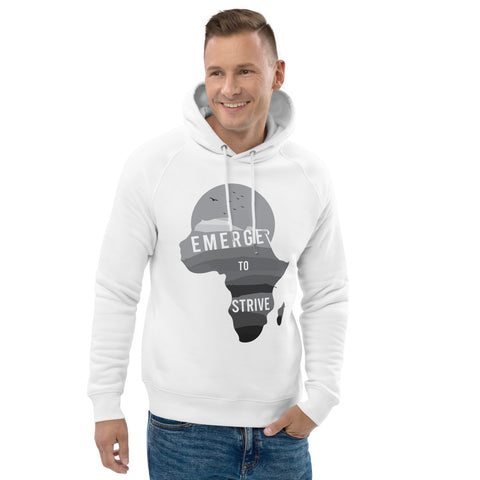 Teesafrique Sustainable Unisex Strive To Emerge Logo Print Hoodie