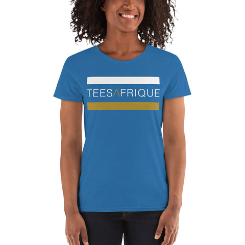 Teesafrique Classic Band Script Logo Print Women's Tee