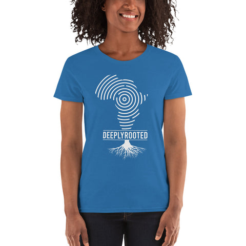 Teesafrique Classic Deeply Rooted Print Women's Tee