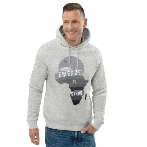 Teesafrique Sustainable Unisex Strive To Emerge Logo Print Hoodie